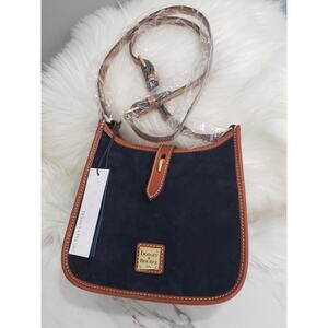 NEW NAVY BLUE Dooney & Bourke Suede Messenger Crossbody Purse Bag